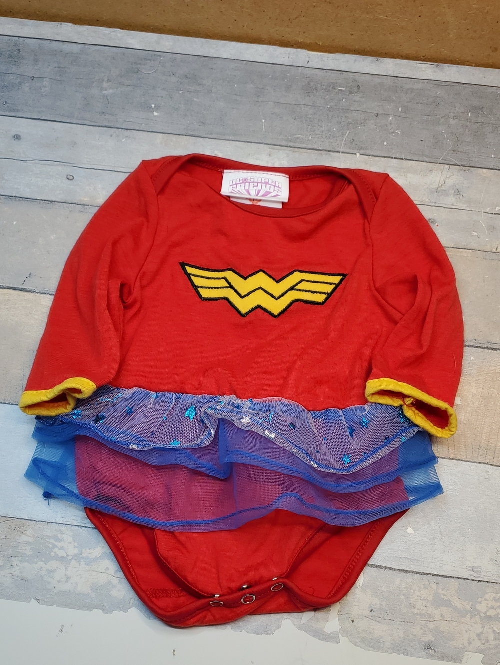 Rubies DC Super Friends Wonder Woman Tutu Onseie with Cape Size 6 - 12 Months
